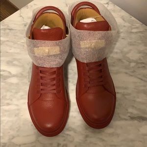 Brand new red pair of Buscemi’s 100mm leather men